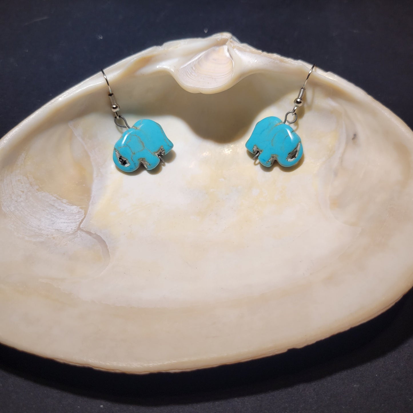 Turquoise Elephant Earrings