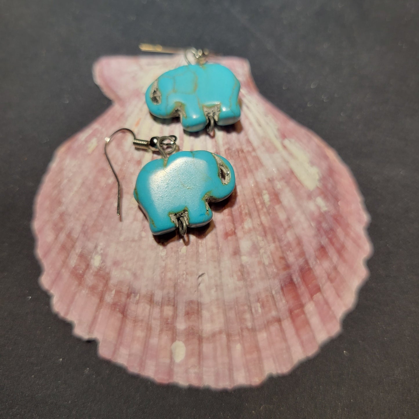 Turquoise Elephant Earrings