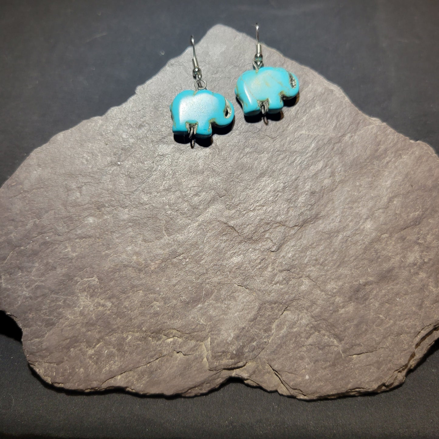 Turquoise Elephant Earrings