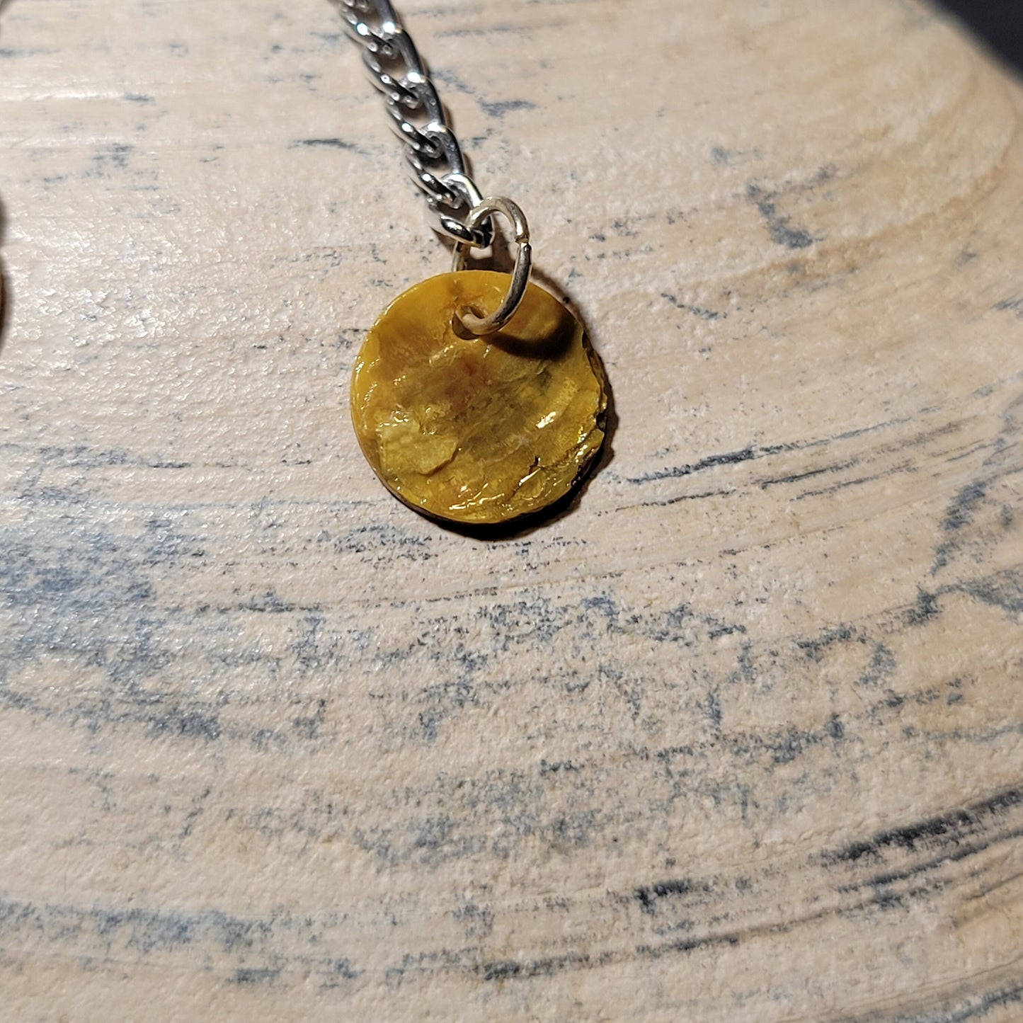 Falling shell disc earrings