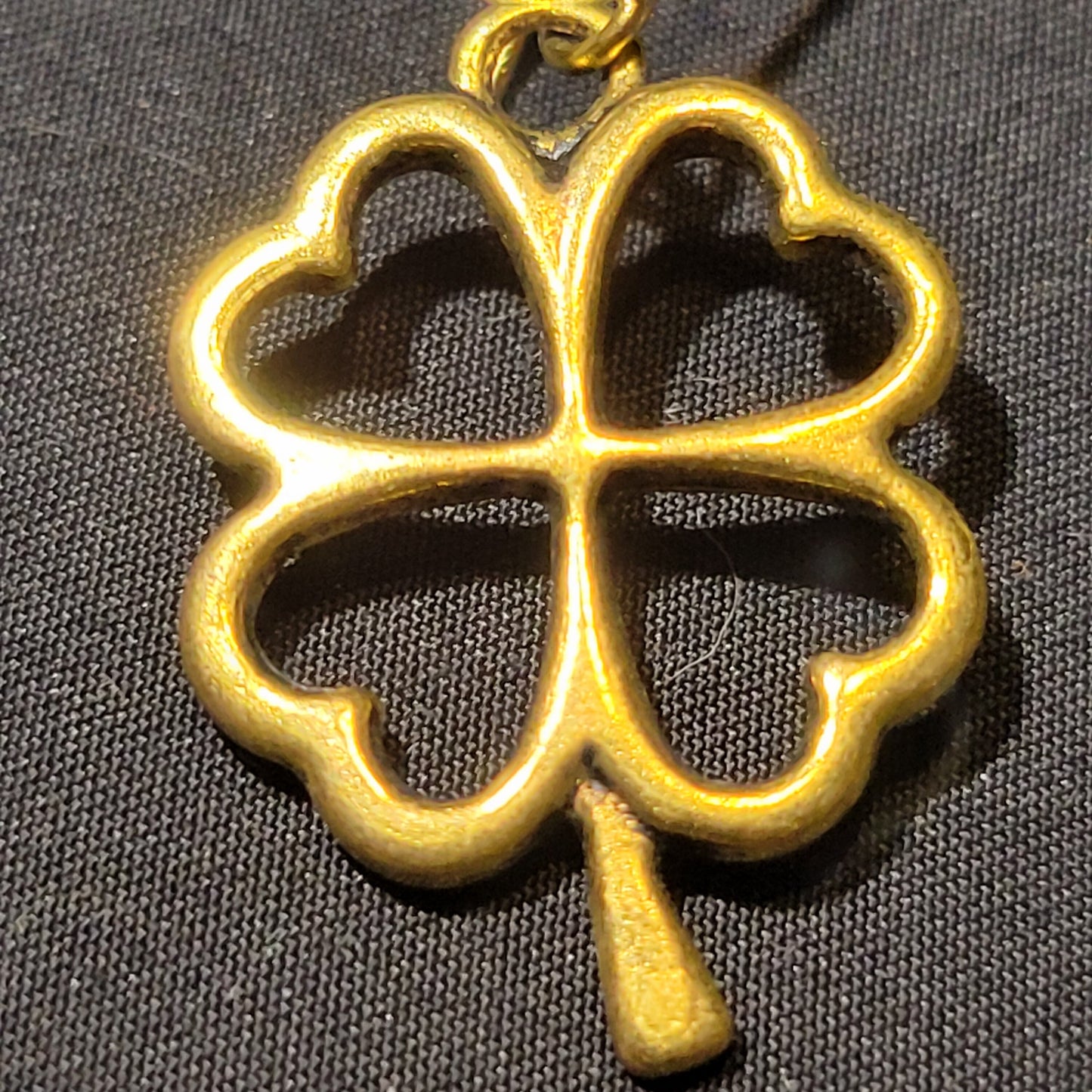 Gold Hollow Clover Earrings