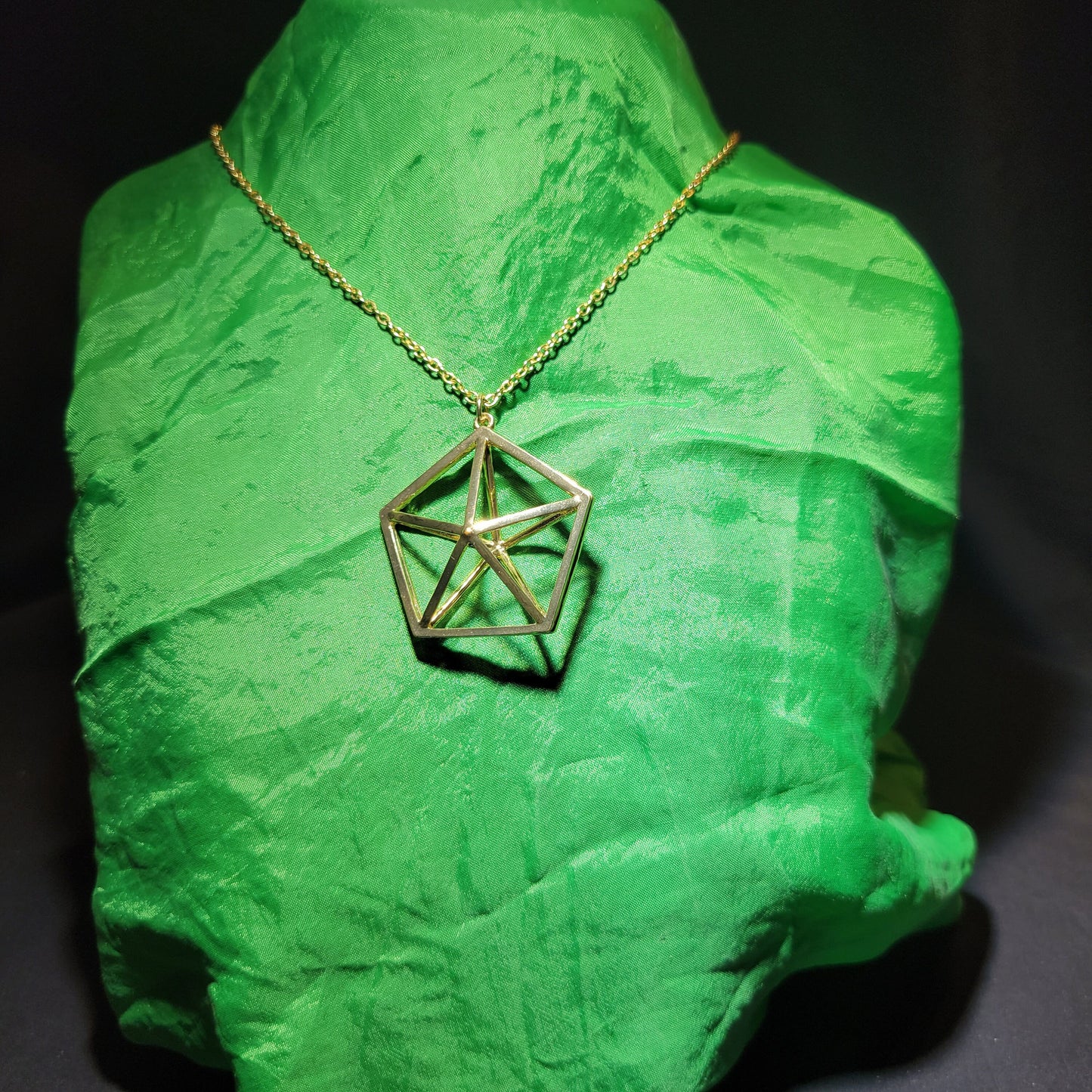 3D Pentagon Necklace