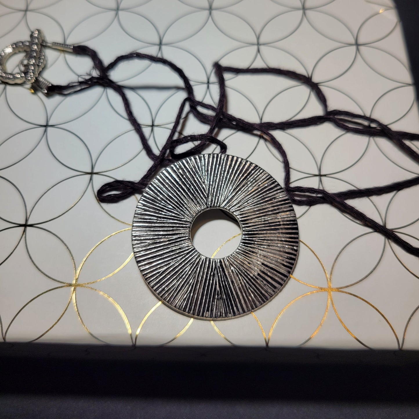 RIdged Circle Necklace