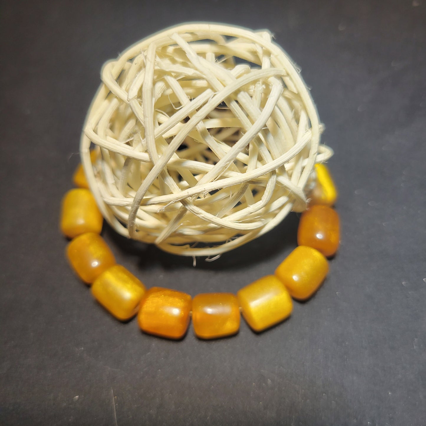 Yellow Beaded Bracelet