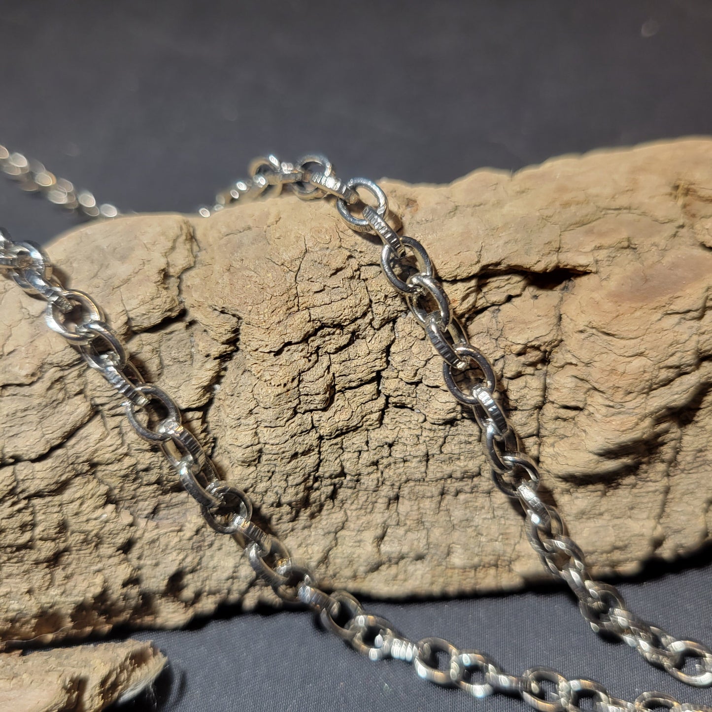 Abstract gunmetal necklace