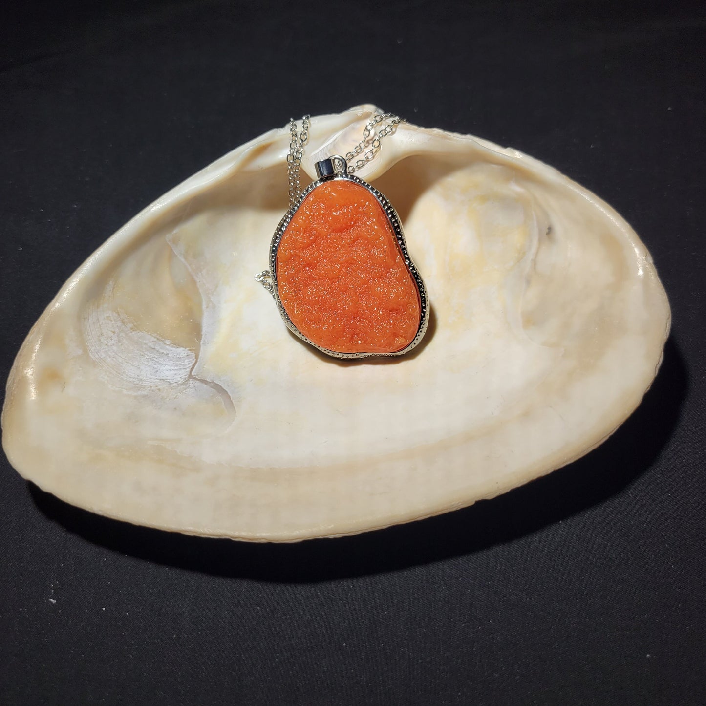 Orange pendant necklace