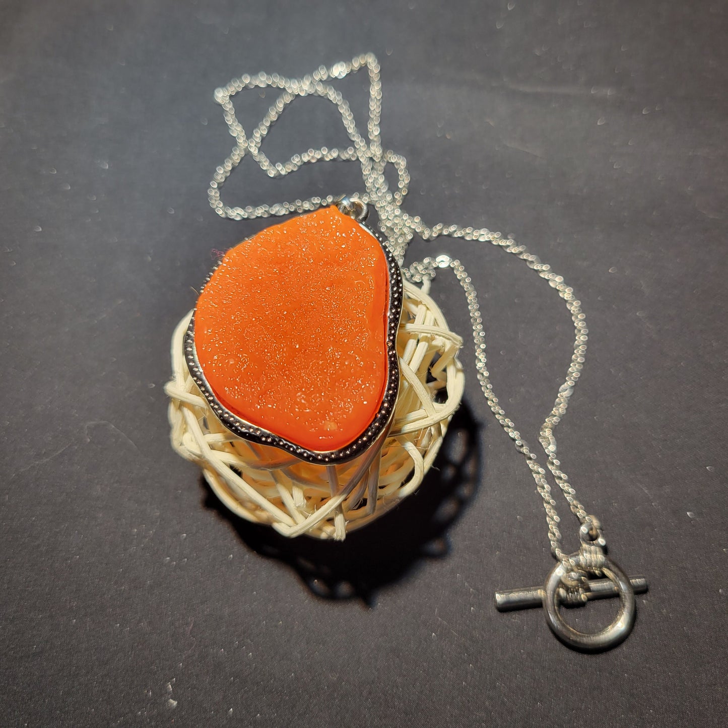 Orange pendant necklace