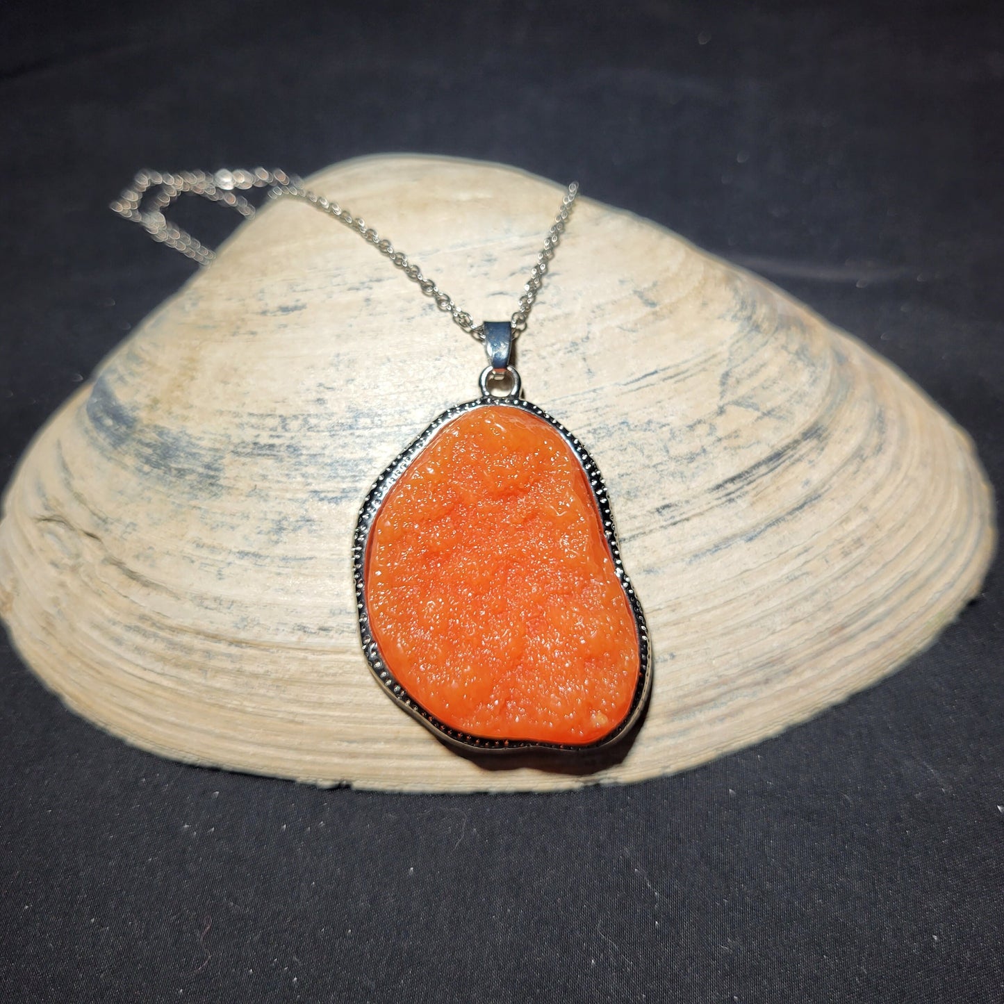 Orange pendant necklace