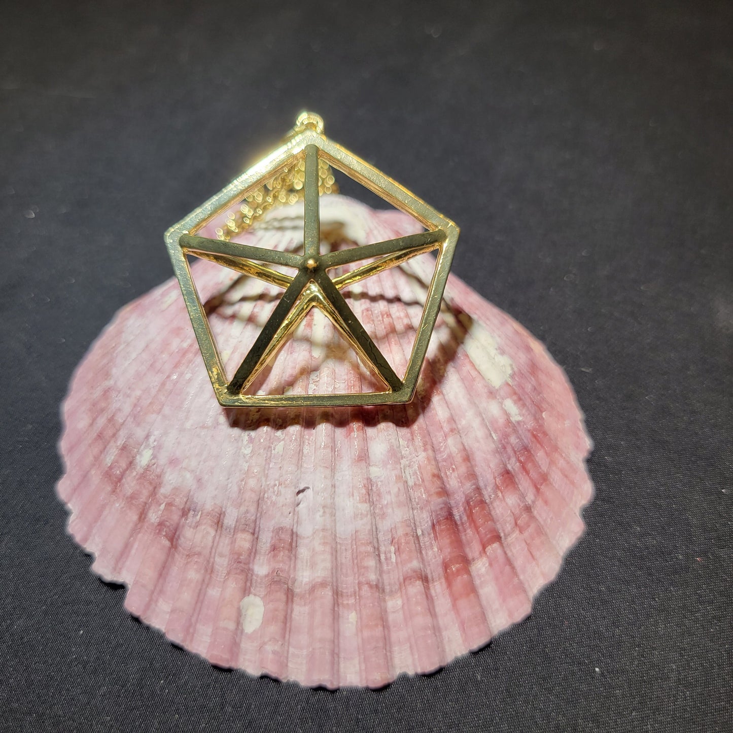 3D Pentagon Necklace