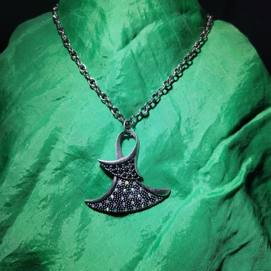 Abstract gunmetal necklace