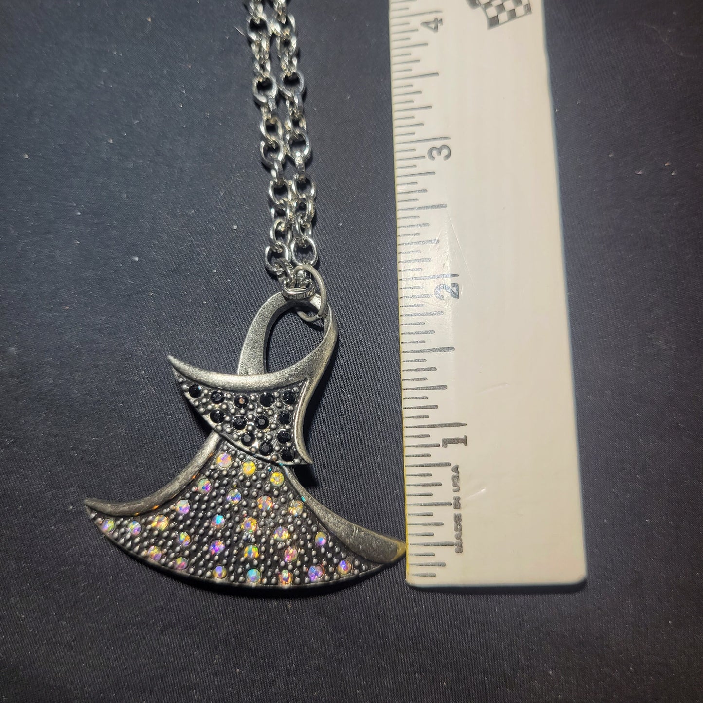 Abstract gunmetal necklace