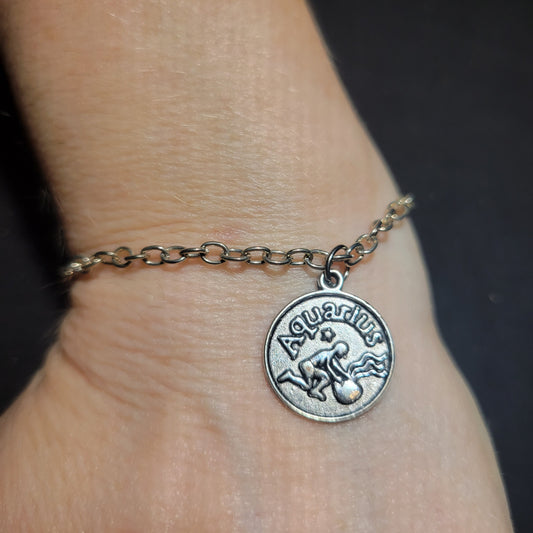 Aquarius charm bracelet