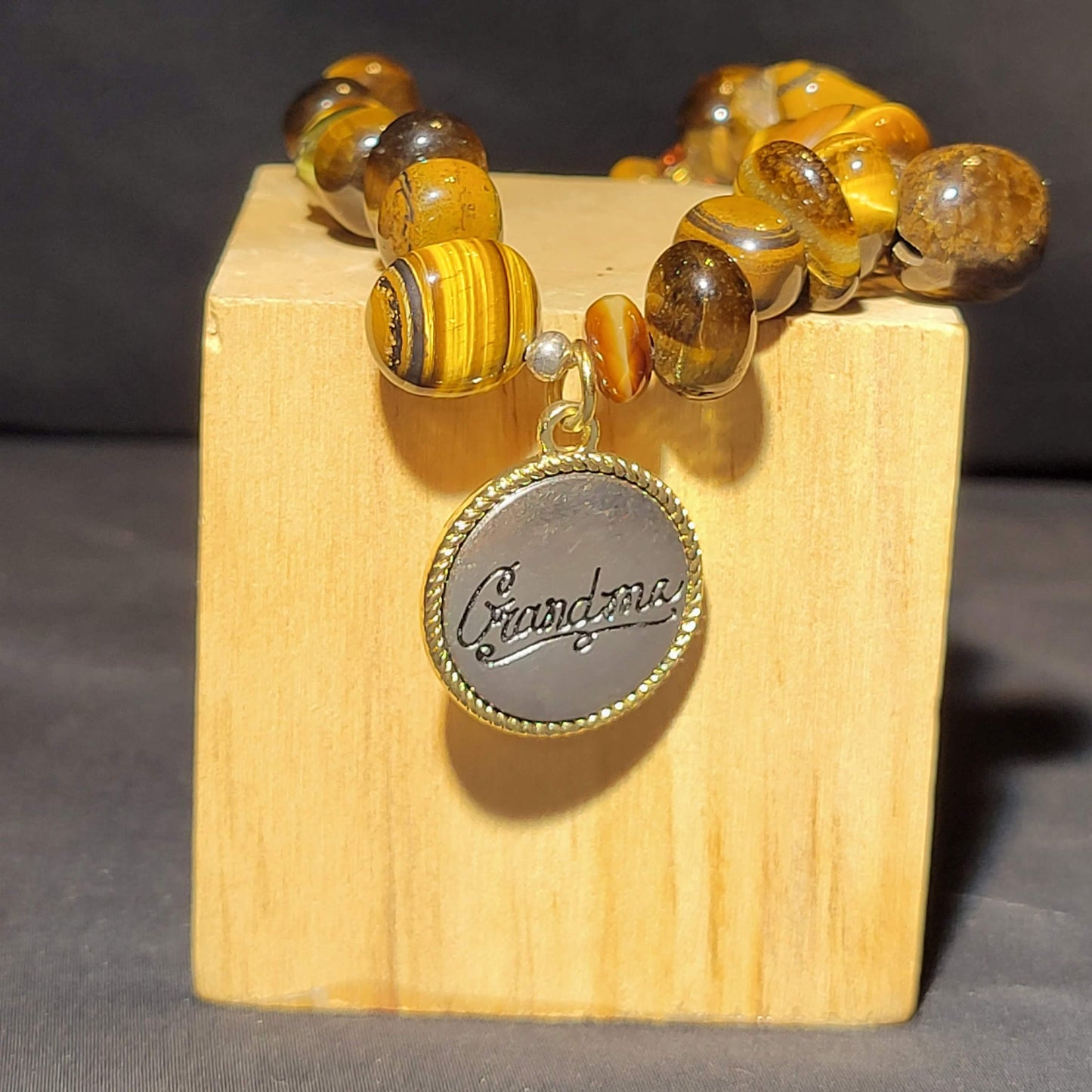 Grandma Beaded Charm Bracelet