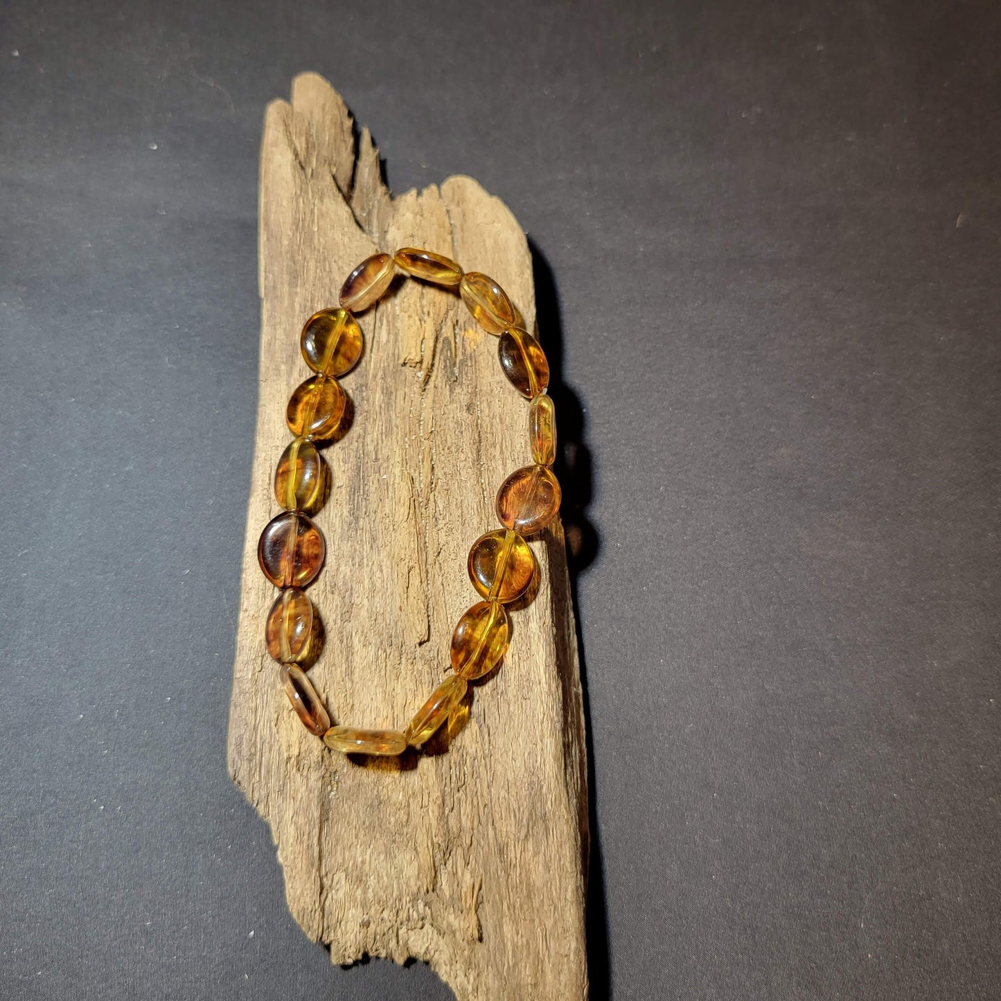 Amber Acrylic Beaded Bracelet