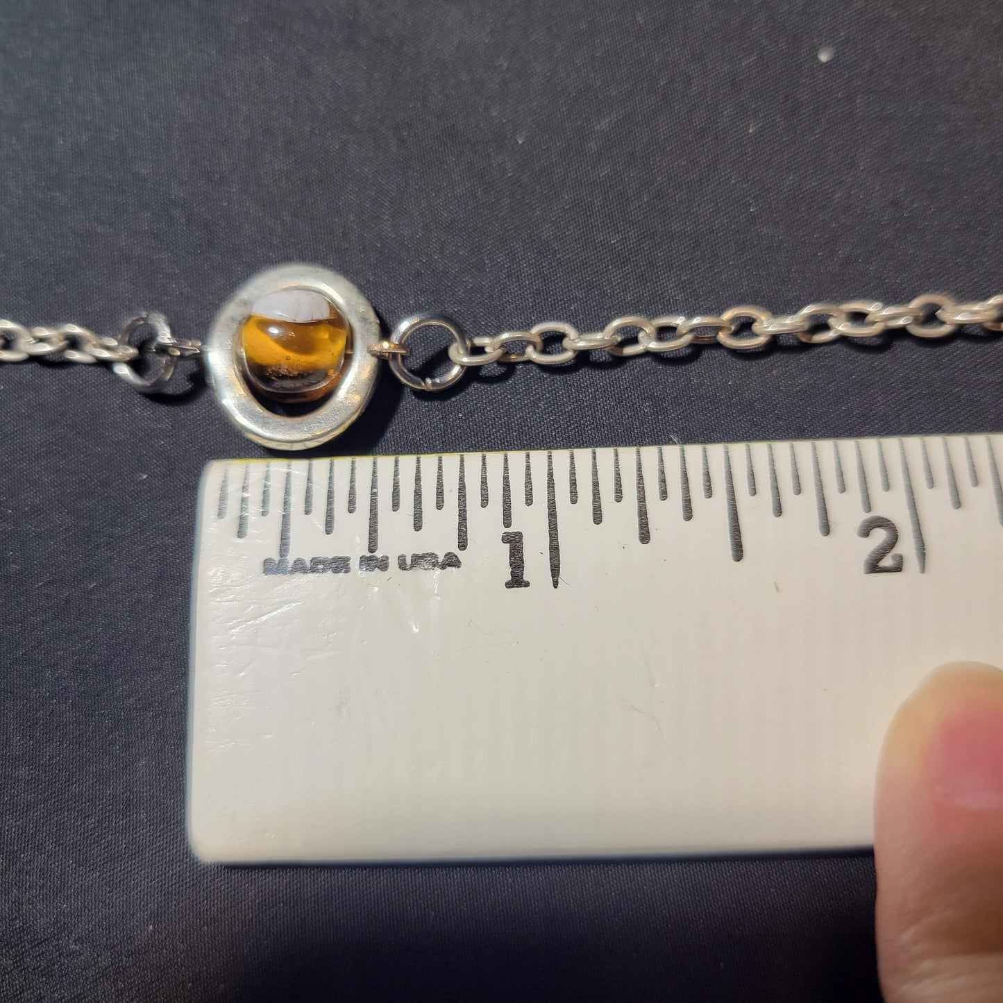 Brown Bead Charm Bracelet