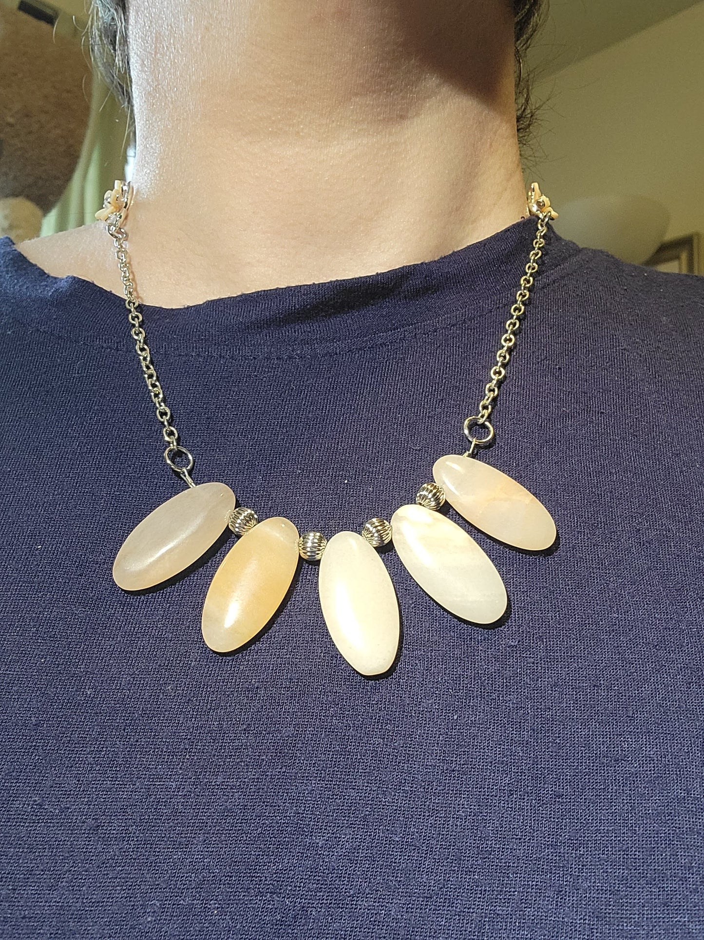 Pink Petal Beaded Necklace