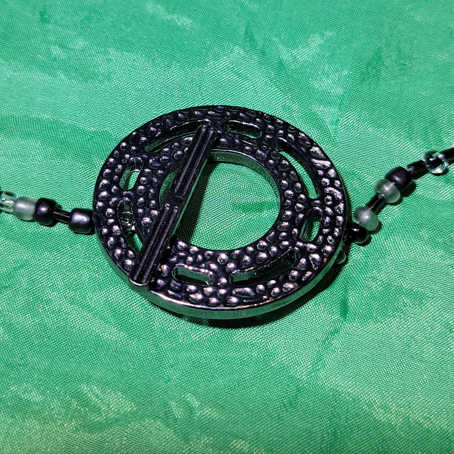 Black and Hematite Beaded Necklace