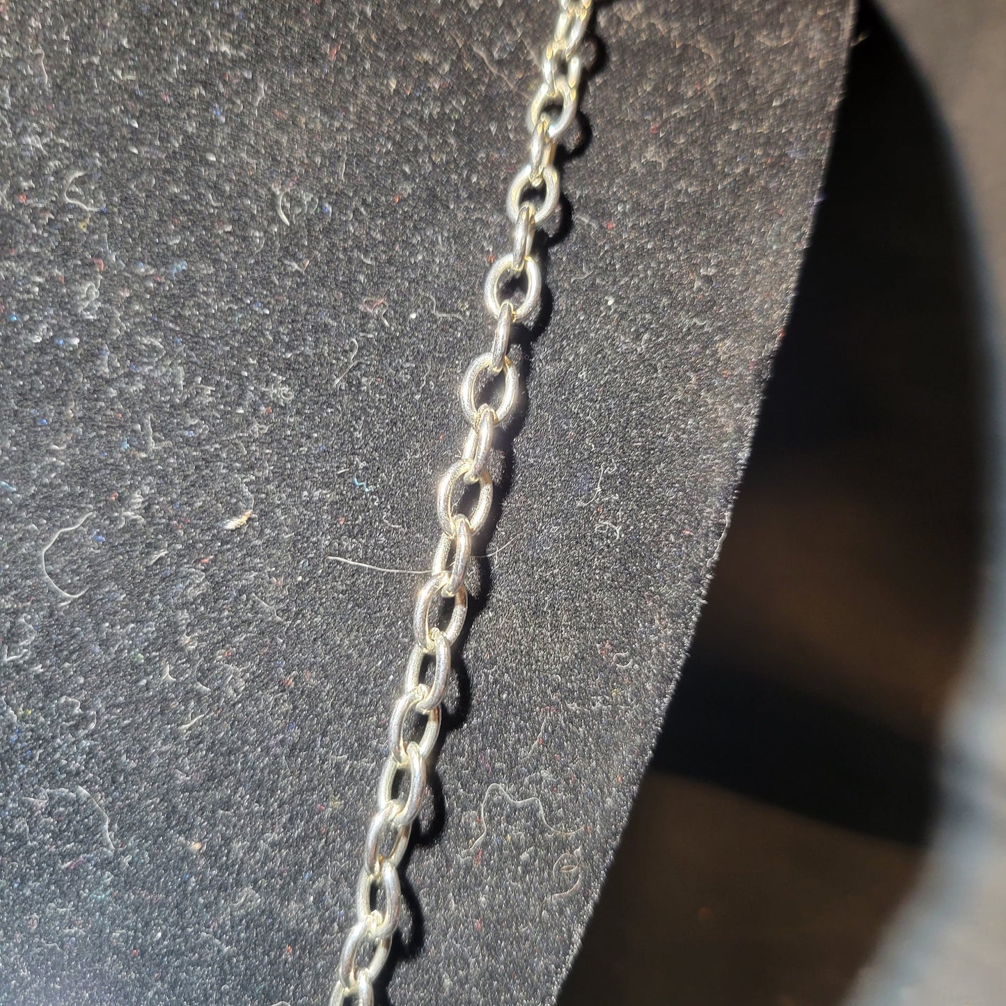 Blue Jasper Oval Pendant Necklace