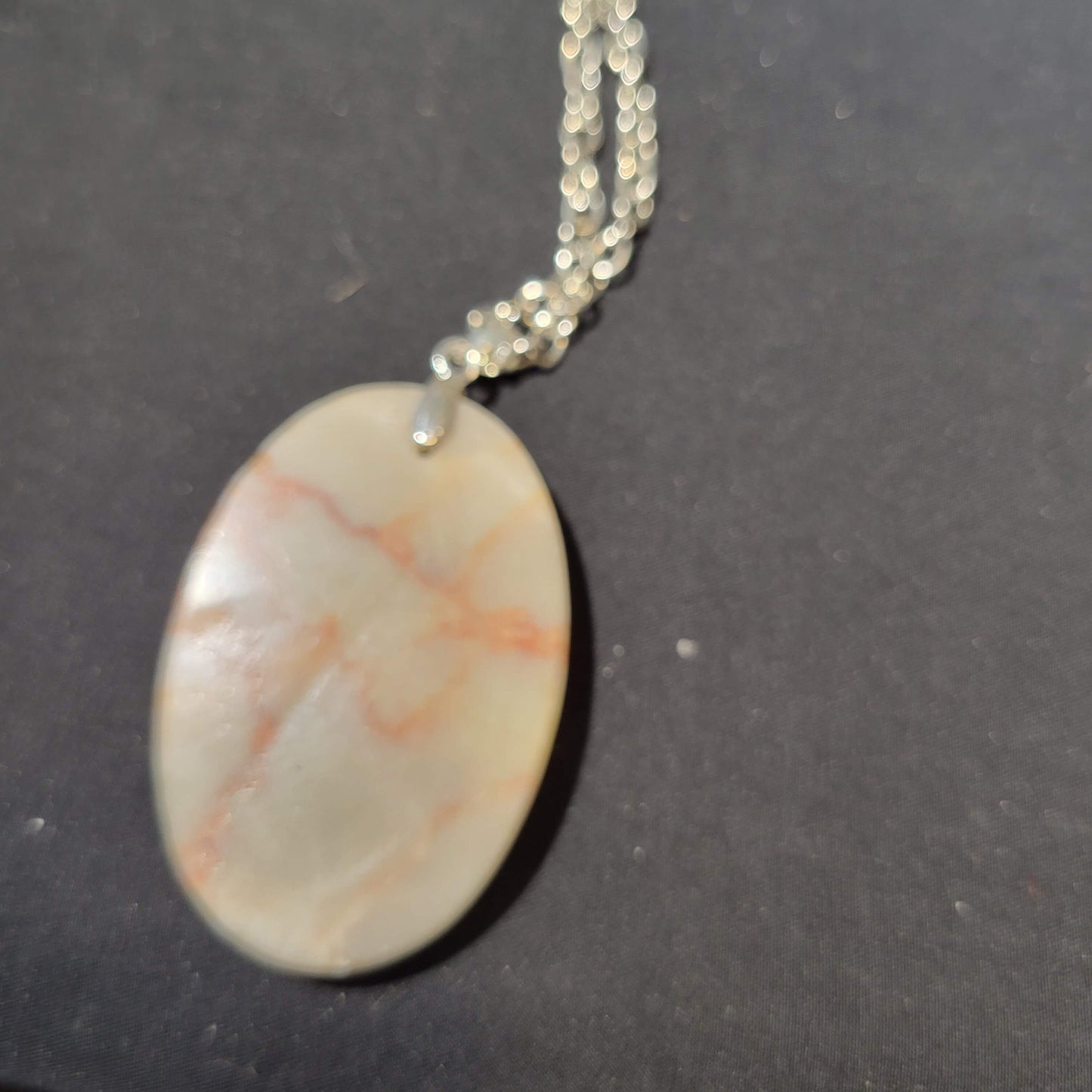 Redline Marble Pendant Necklace