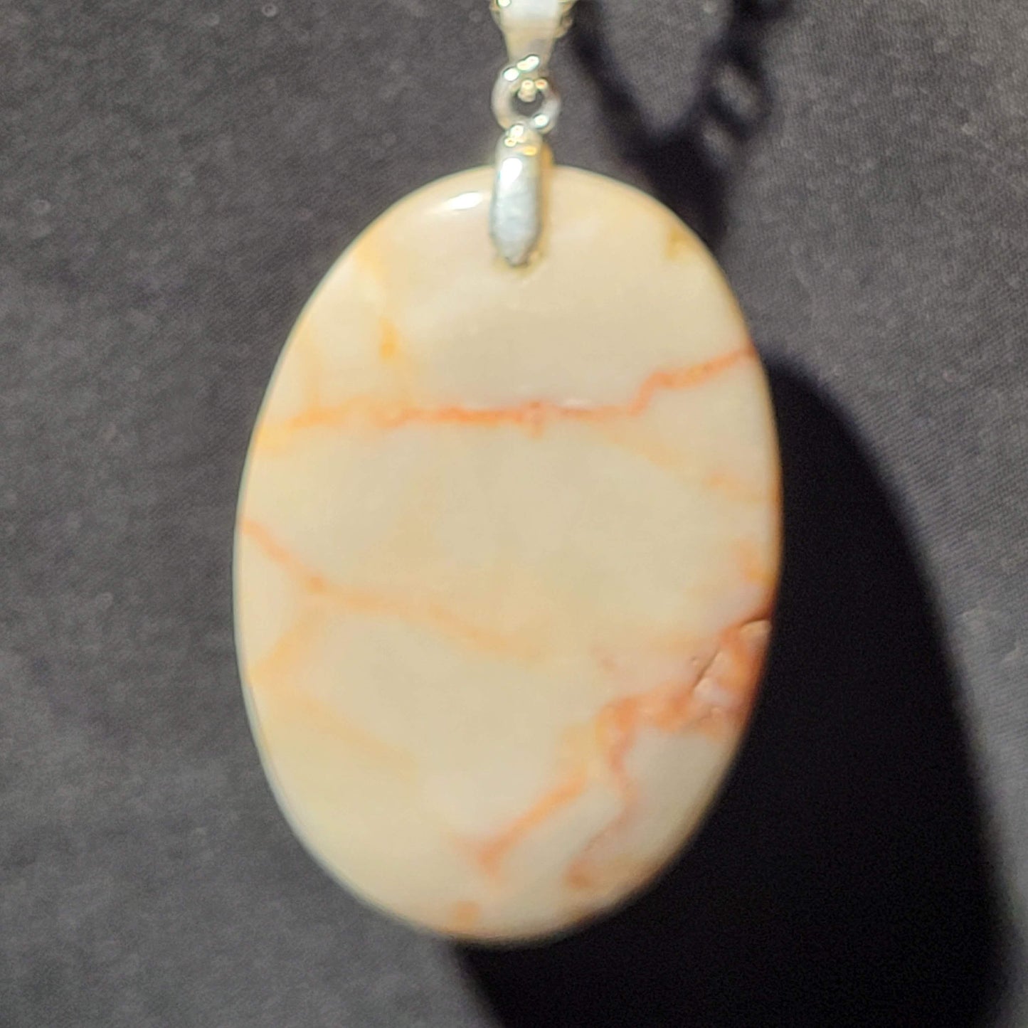 Redline Marble Pendant Necklace