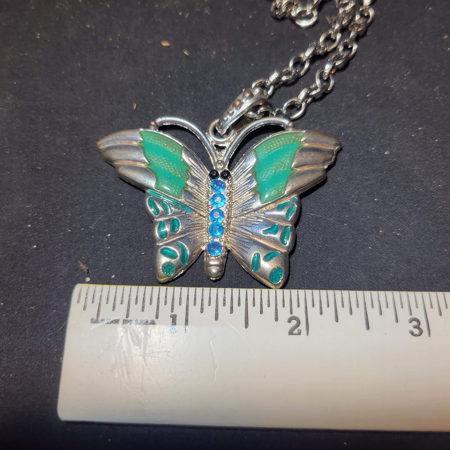 Silver Butterfly Pendant Necklace