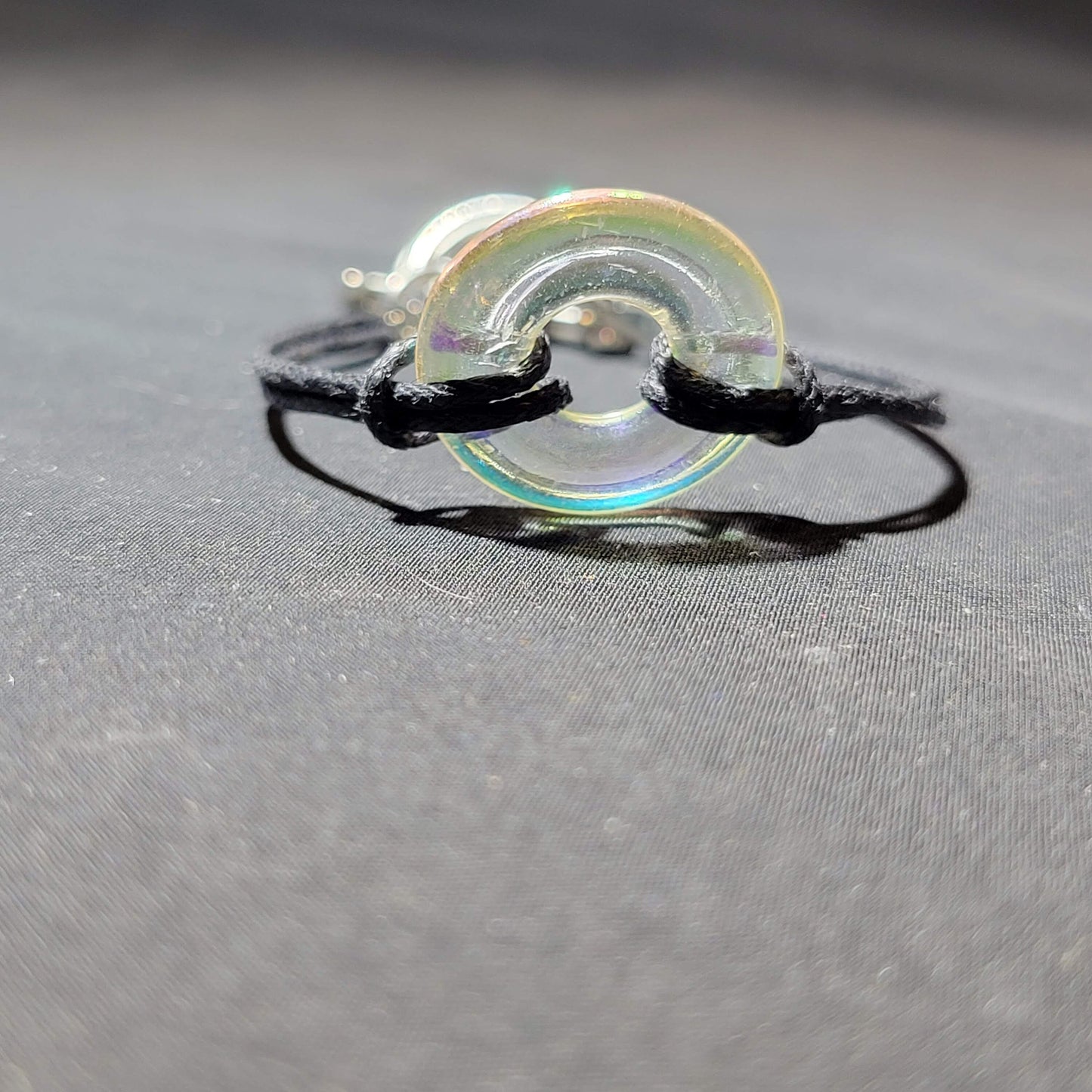 Iridescent Doughnut Charm Bracelet