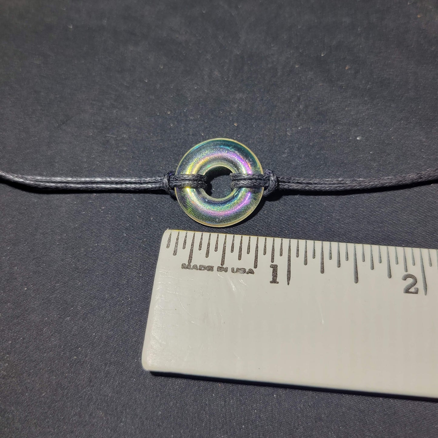 Iridescent Doughnut Charm Bracelet