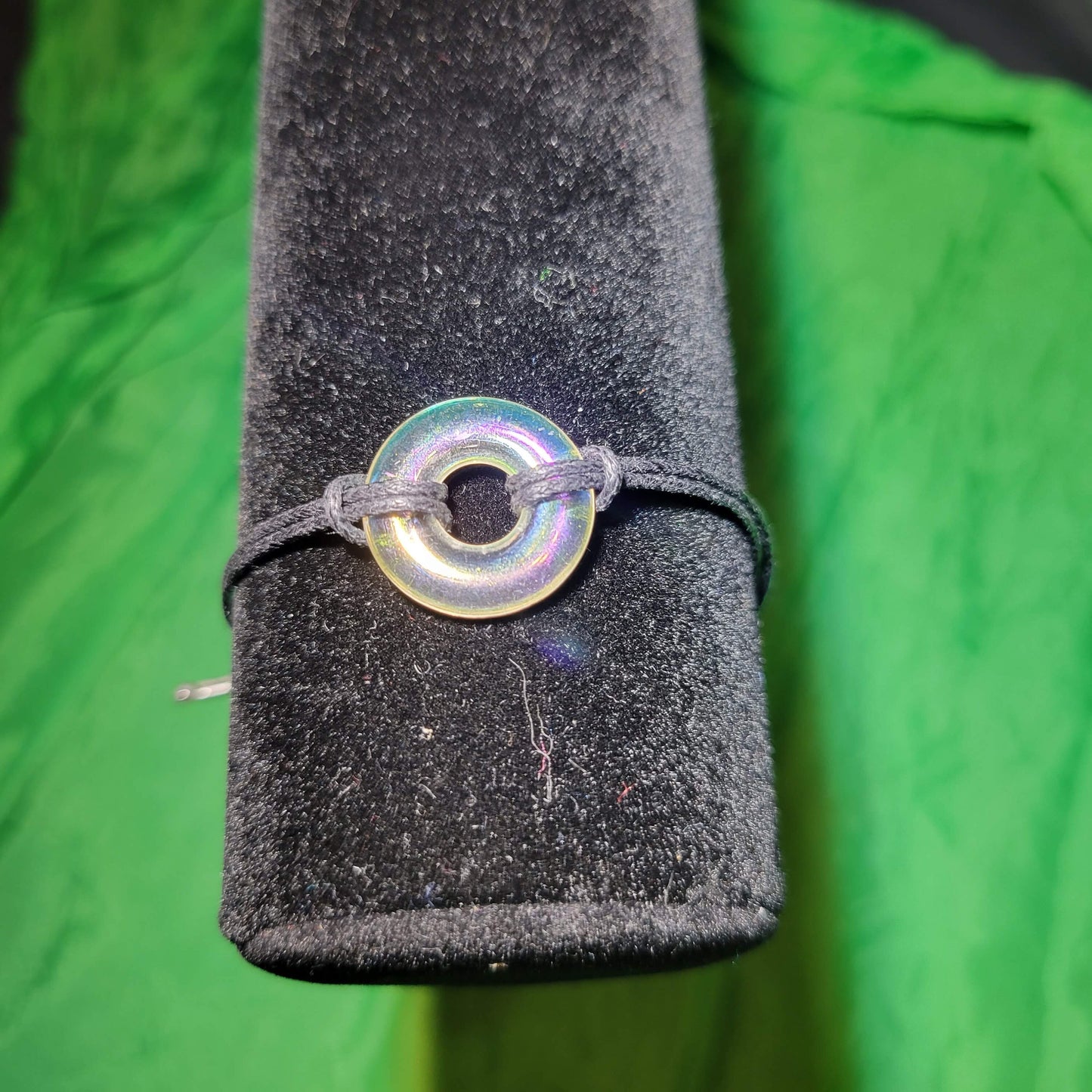 Iridescent Doughnut Charm Bracelet