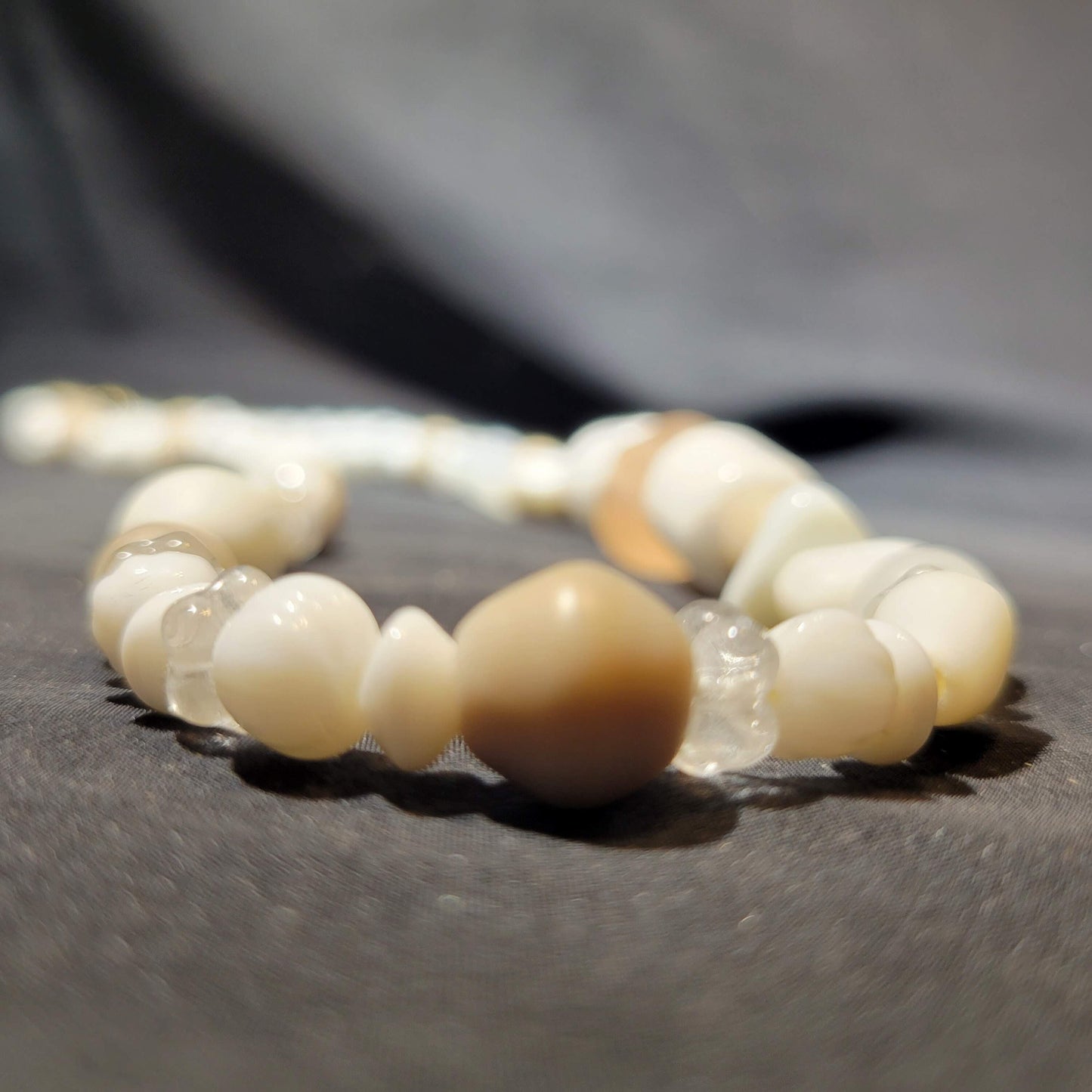 Marshmallow Bluff Beaded Necklace