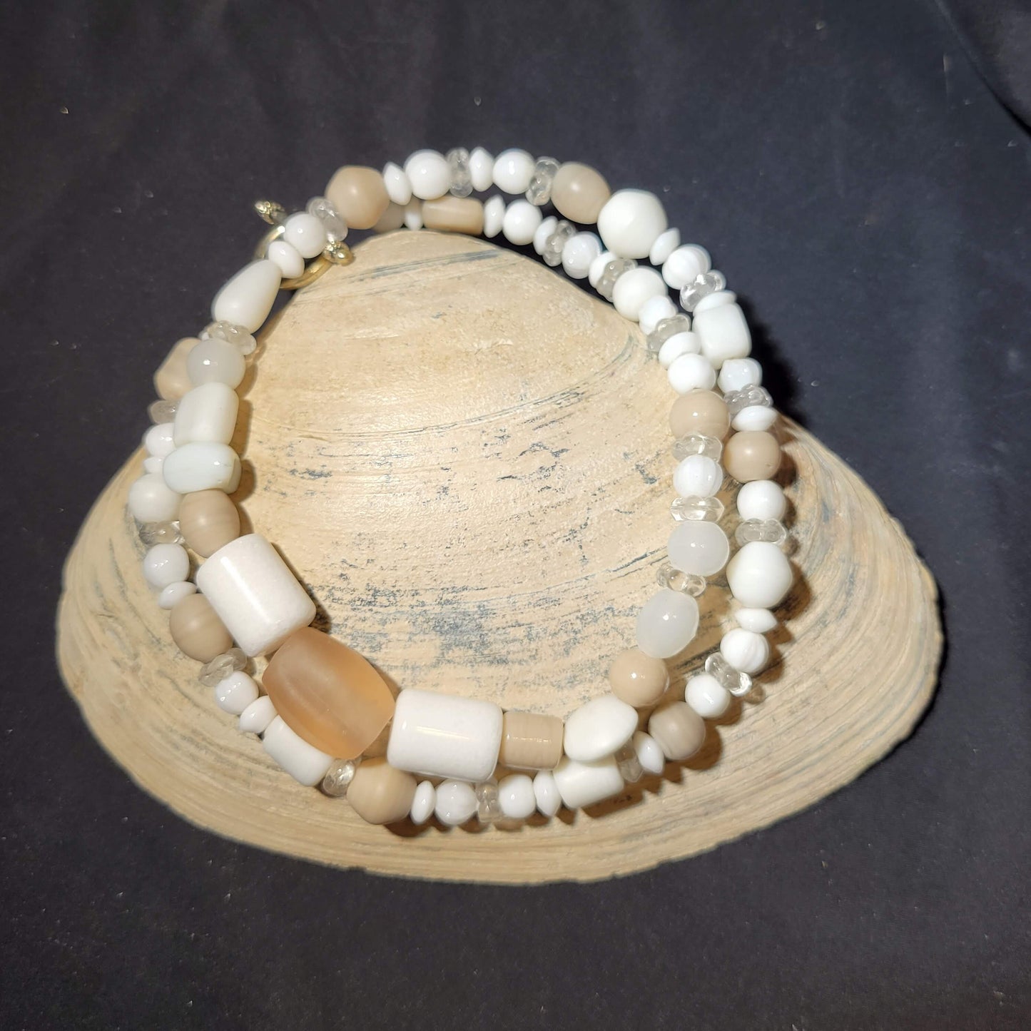 Marshmallow Bluff Beaded Necklace