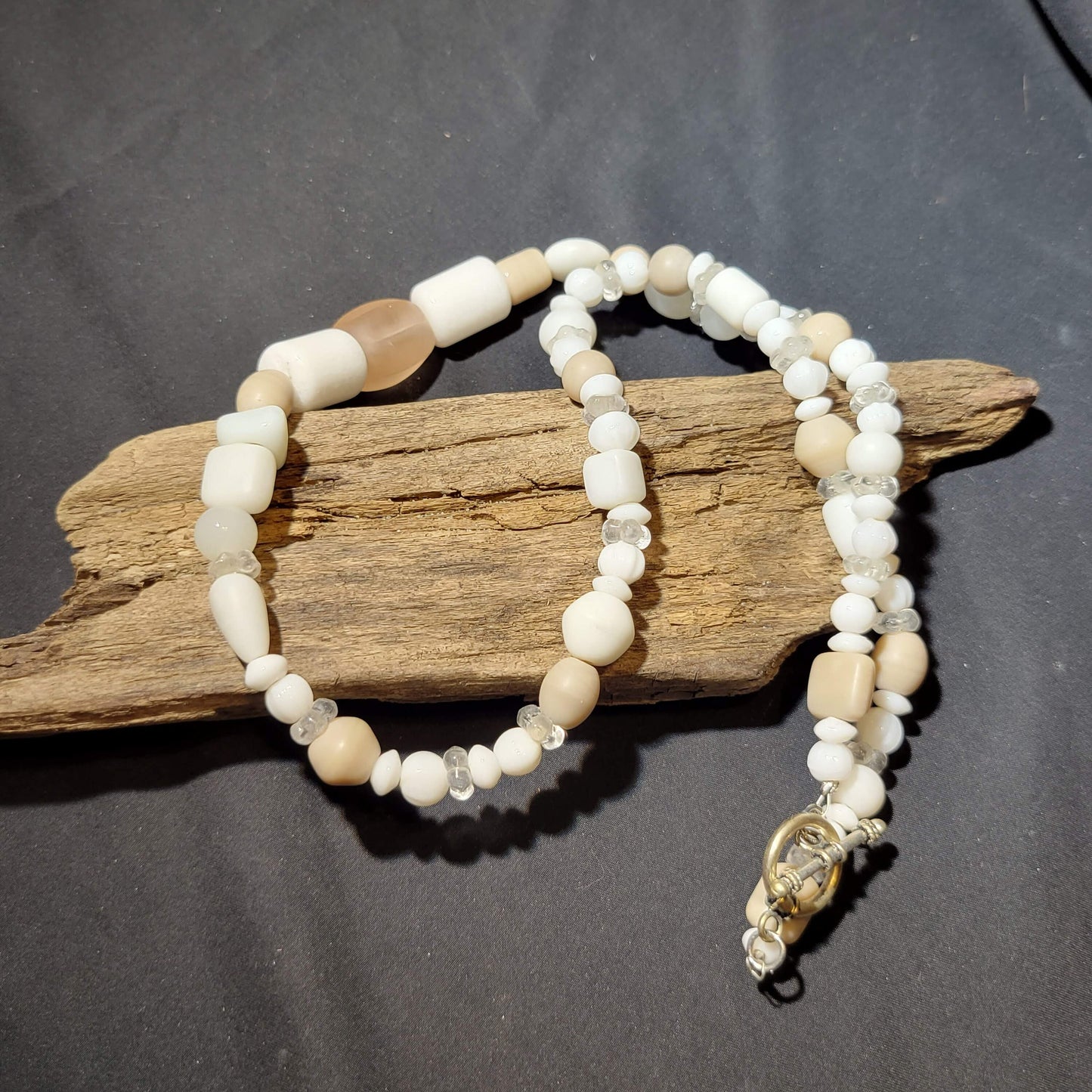 Marshmallow Bluff Beaded Necklace