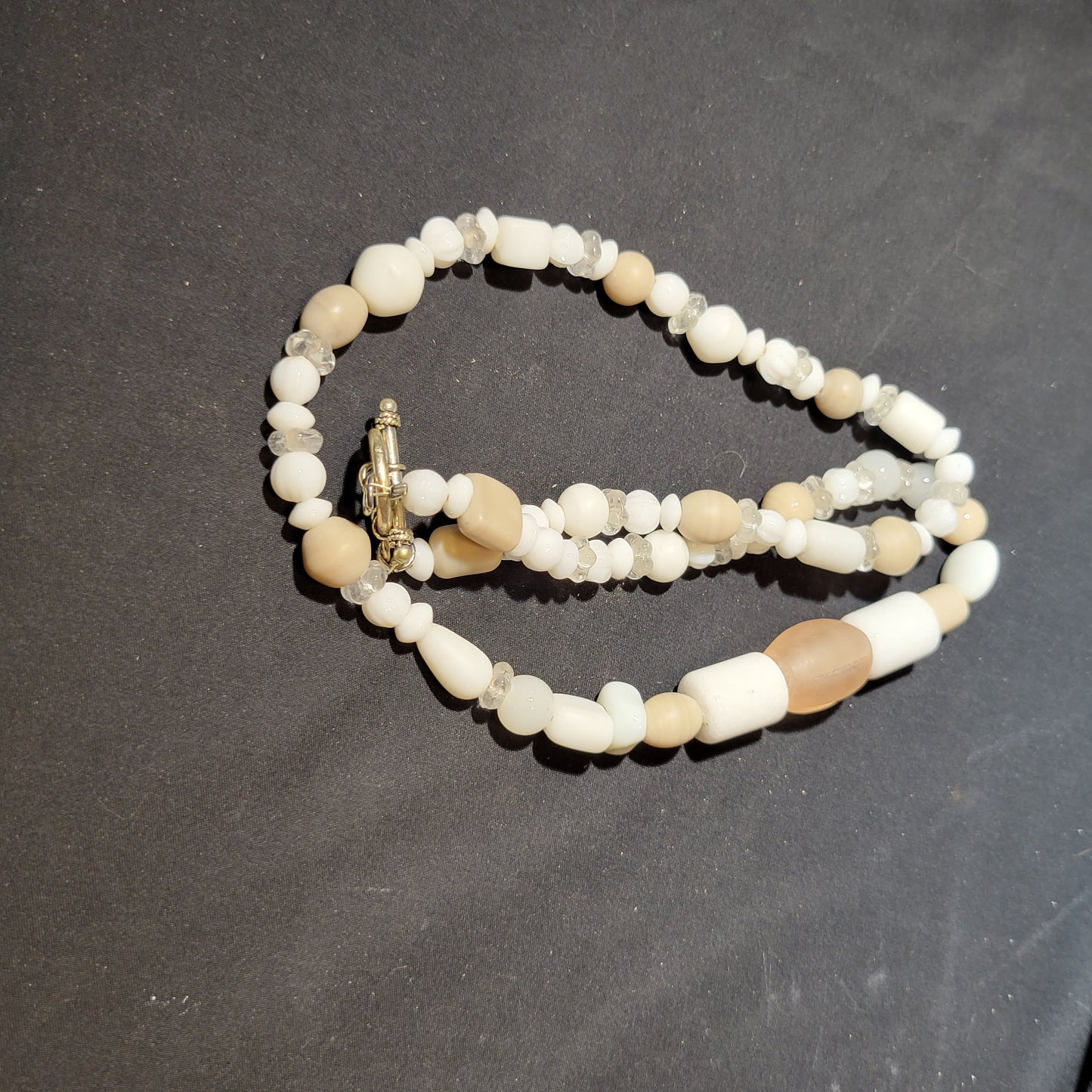 Marshmallow Bluff Beaded Necklace
