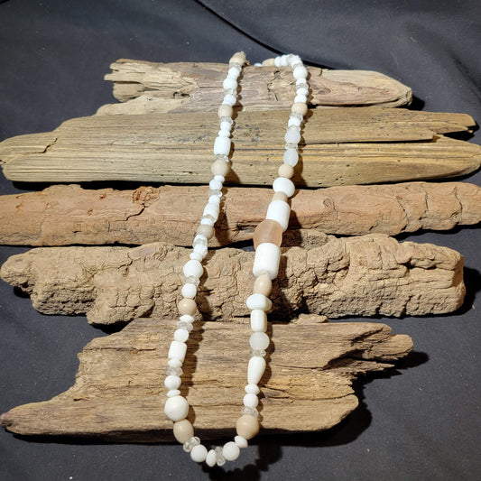 Marshmallow Bluff Beaded Necklace