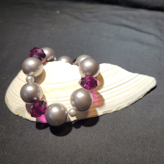 Grey and Purple Bracelet