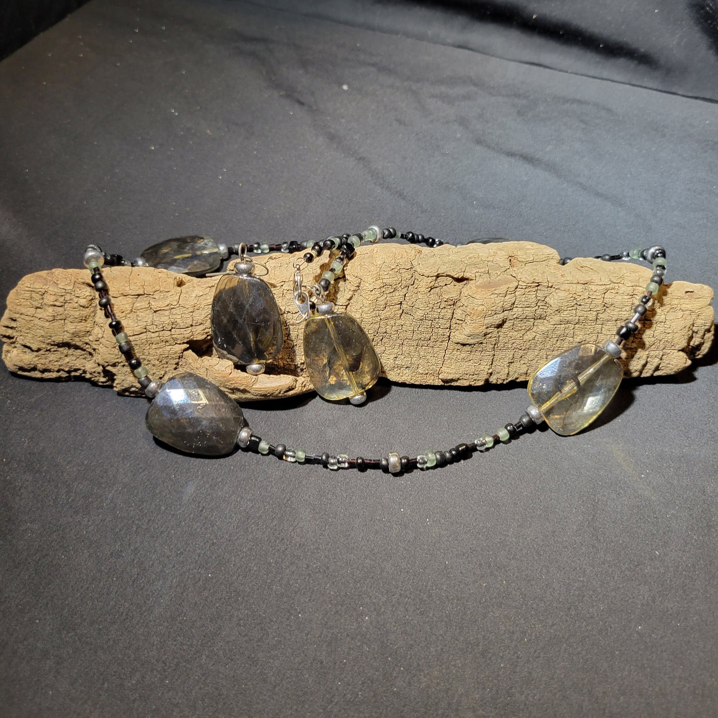 Black Beaded Jewelry Set