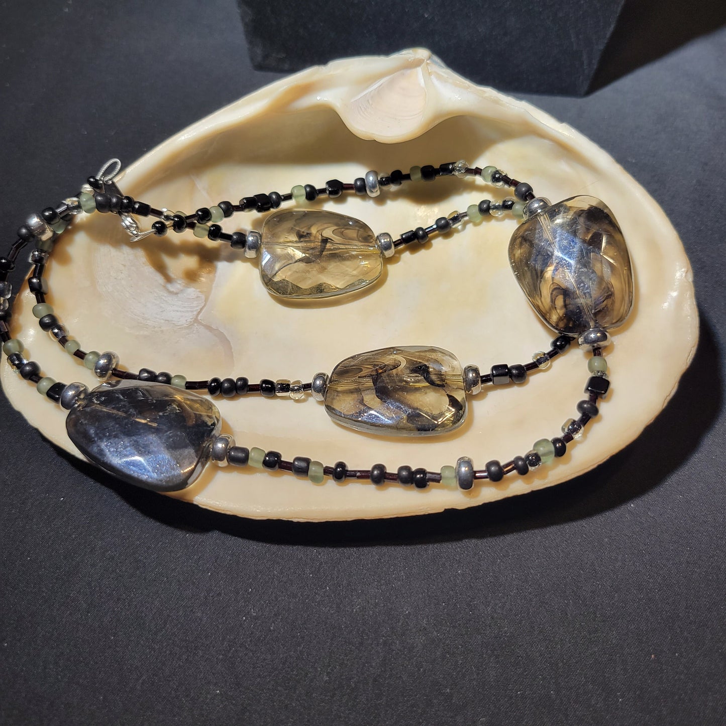 Black Beaded Jewelry Set