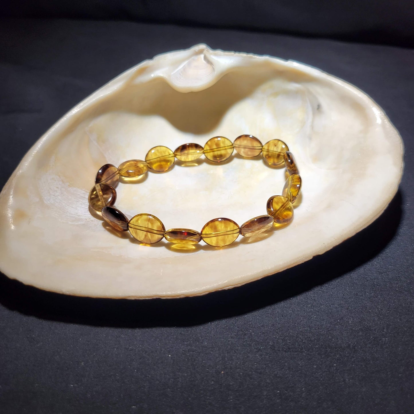 Amber Acrylic Beaded Bracelet