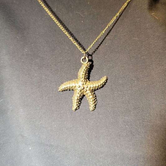 Bronze Starfish Pendant Necklace