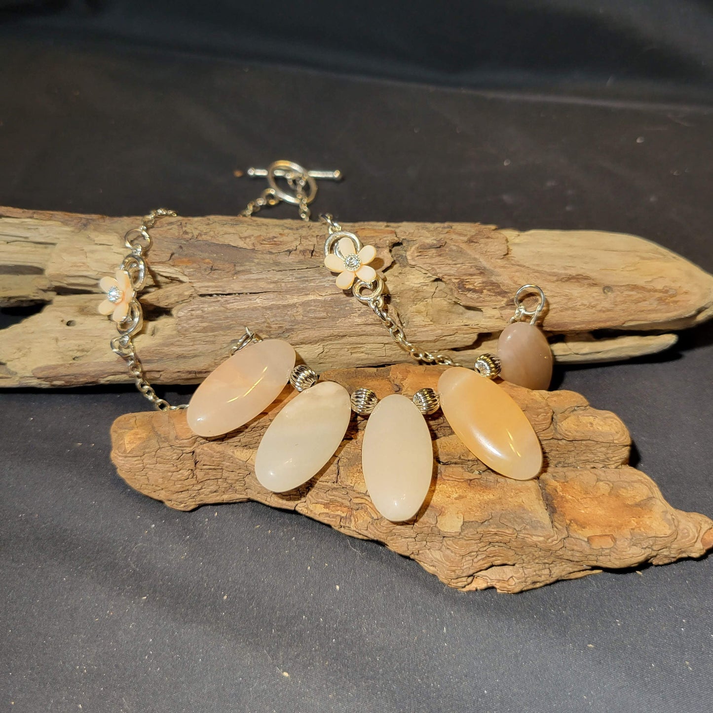 Pink Petal Beaded Necklace