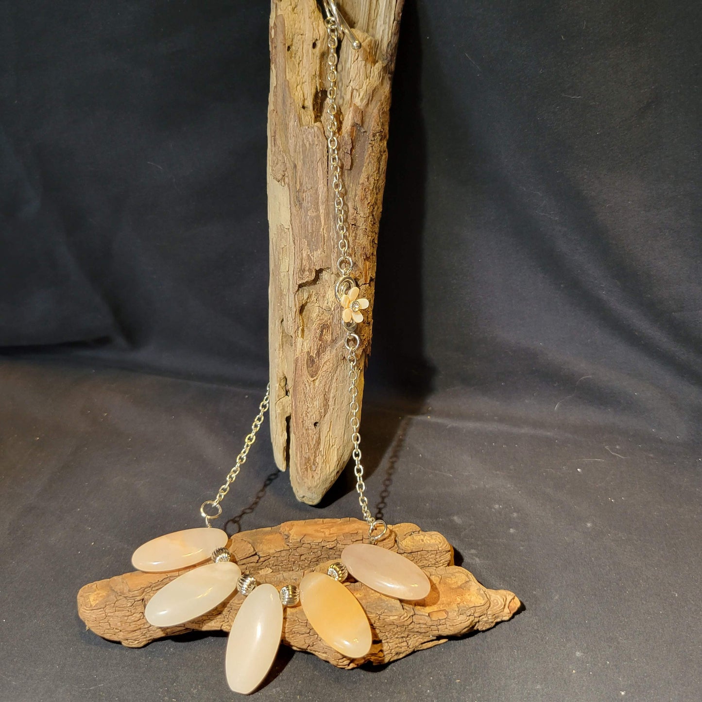 Pink Petal Beaded Necklace