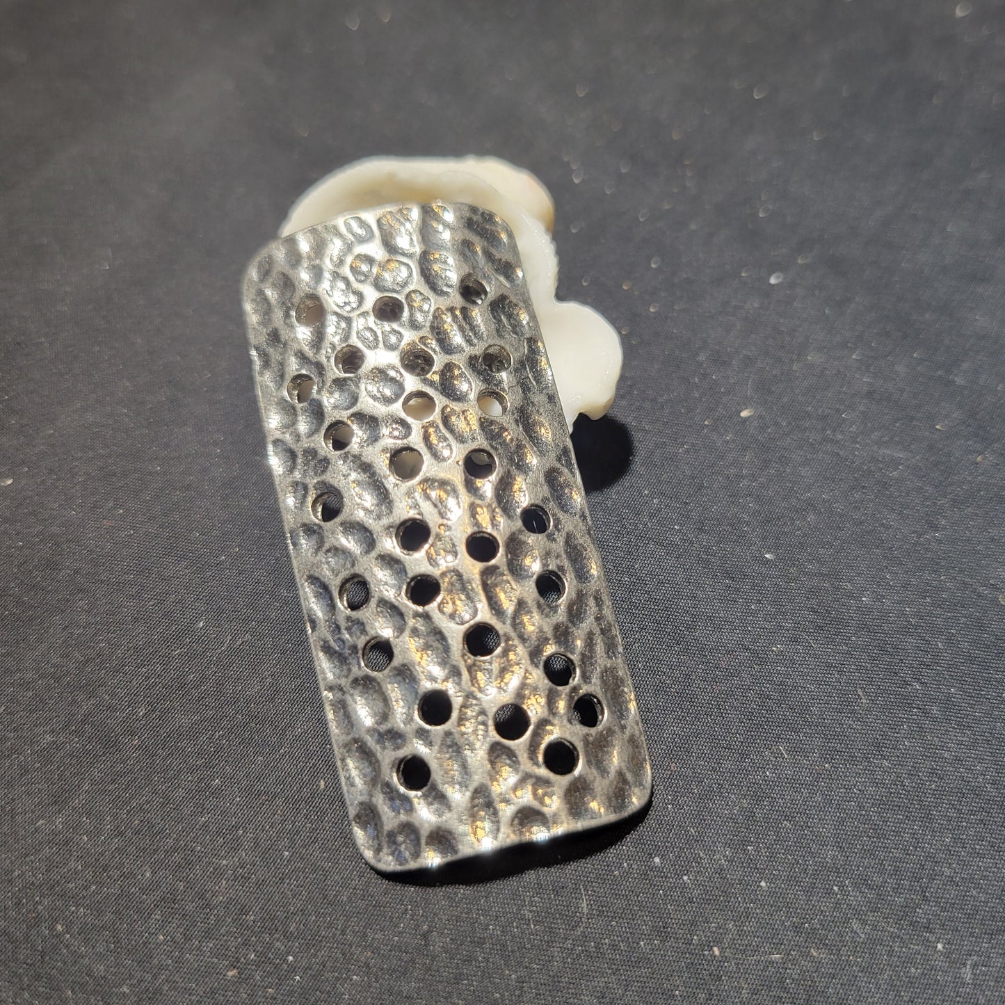 Stamped Rectangle Pendant Necklace