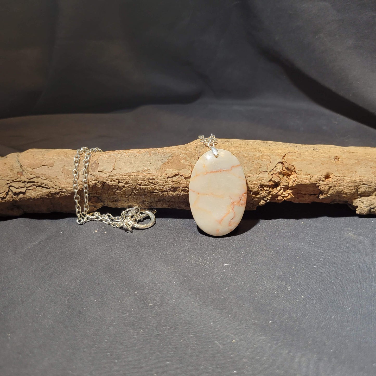 Redline Marble Pendant Necklace