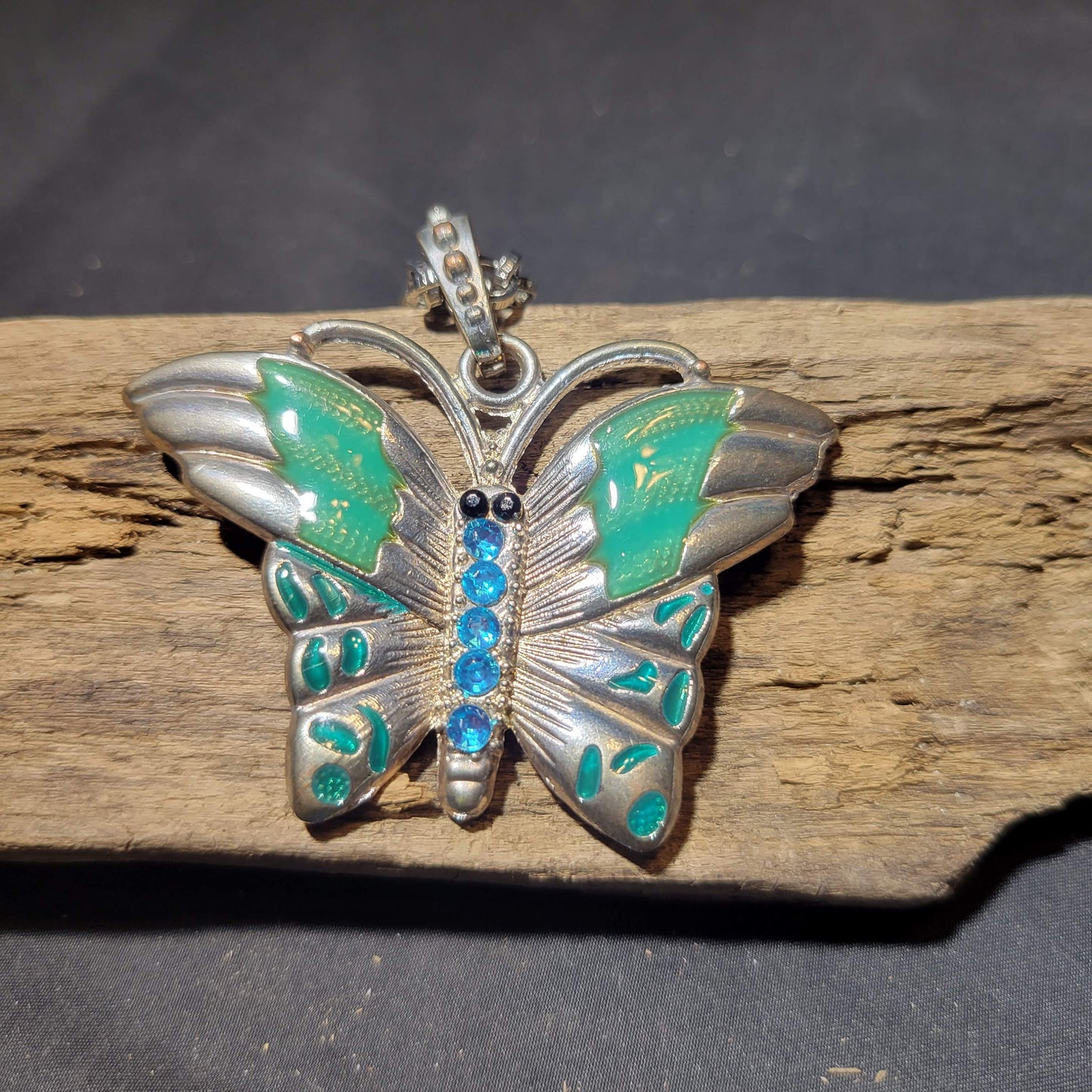 Silver Butterfly Pendant Necklace