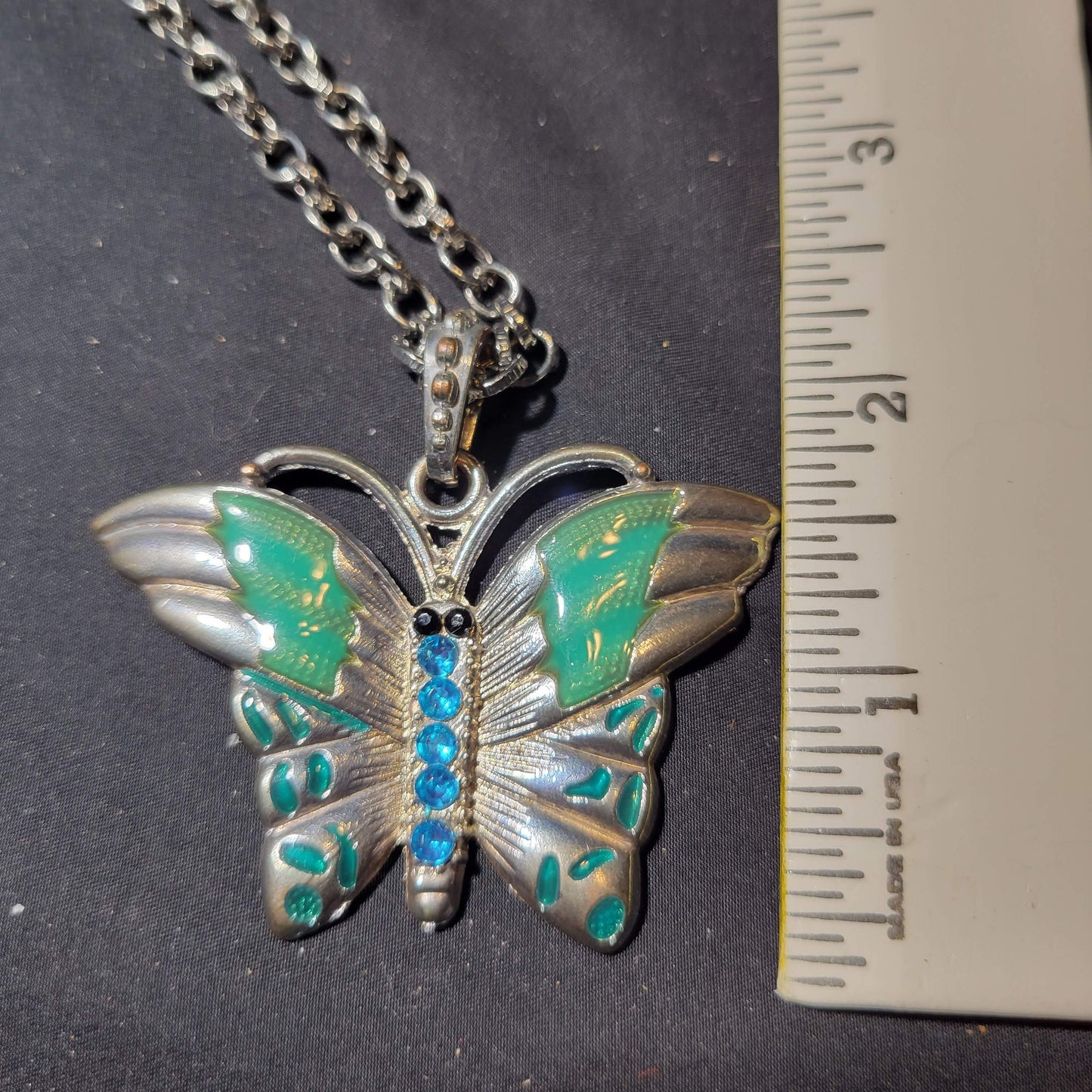 Silver Butterfly Pendant Necklace
