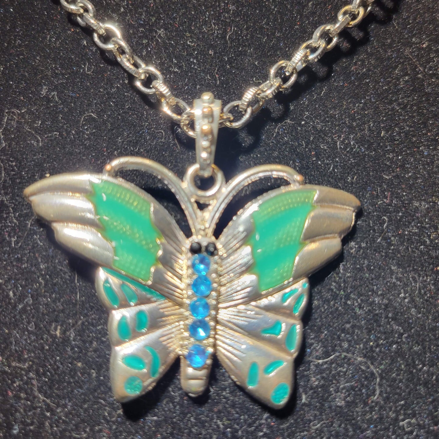 Silver Butterfly Pendant Necklace