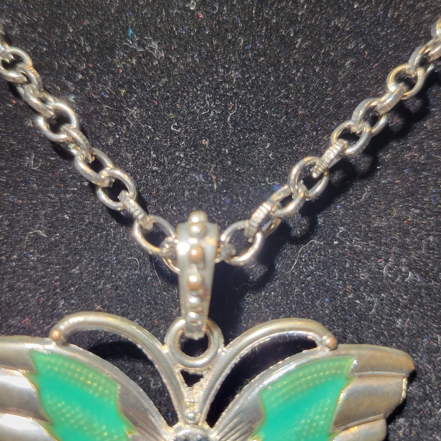 Silver Butterfly Pendant Necklace