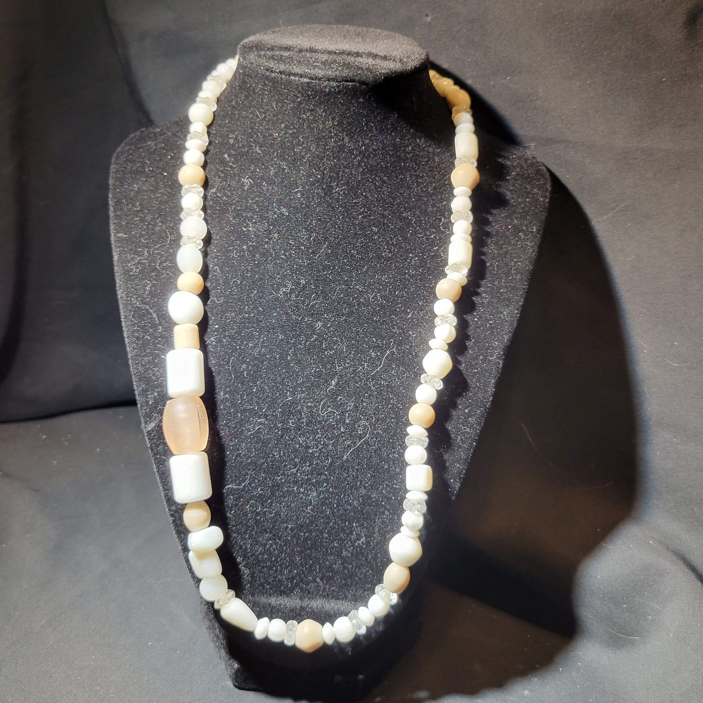 Marshmallow Bluff Beaded Necklace