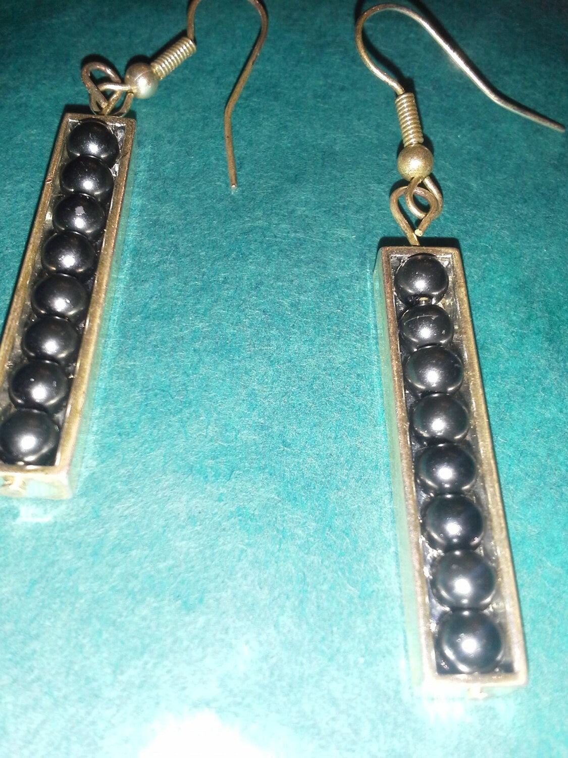 Charcoal Dangle Earrings