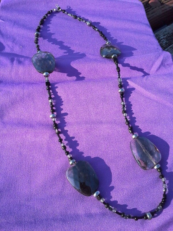 Black Beaded Jewelry Set