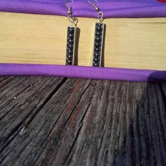 Charcoal Dangle Earrings